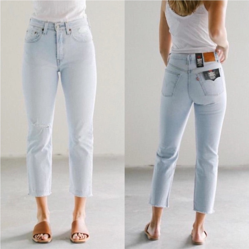 Levi’s 501 Cropped Jeans Light Wash